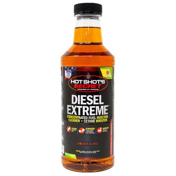 P040432Z – HOT SHOTS Fuel Additive, Fuel System Cleaner For Diesel Treats Up To 80 Gallons 32 Ounce Bottle Single Use...